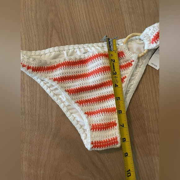 Aerie| Cheeky Bikini Bottom in Crotchet Knit Striped Nautical Style, Beachy,NWT• - Picture 9 of 9